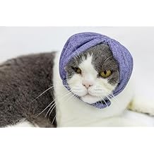 Cat Hematoma Ear Wrap,Noise Cancelling Calming Anxiety & Stress Relief - Ear Cover for cat Purple S