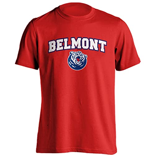 Sport Your Gear Belmont Bruins Classic Arch Mascot Short Sleeve T-Shirt Red X-Large