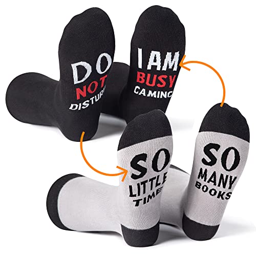 I'm gaming two-sided socks,[2021 novelty] do not disturb funny ga…