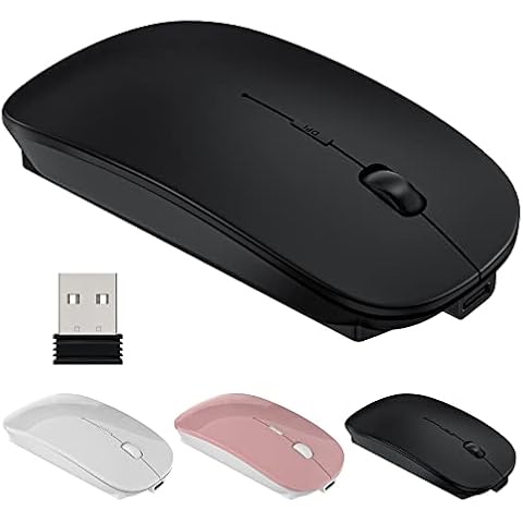 Tsmine Kabellose Maus 2,4G Schlanke Wiederaufladbare Maus Kabellos Schnurlose Optische Mouse Cover