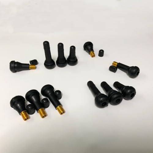 Image of 20Pcs TR412 TR413 TR414 Tubeless Valve Stems, Black Rubber Snap-in Valves Tubeless Tire Valve Stems Replacement for Tubeless 0.453 inches Rim Holes on Standard Auto Tires