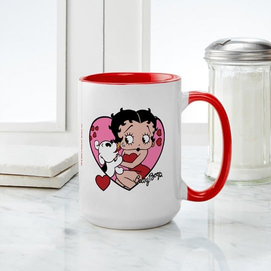 Taza de cerámica CafePress Betty Boop 15 oz miniatura 3