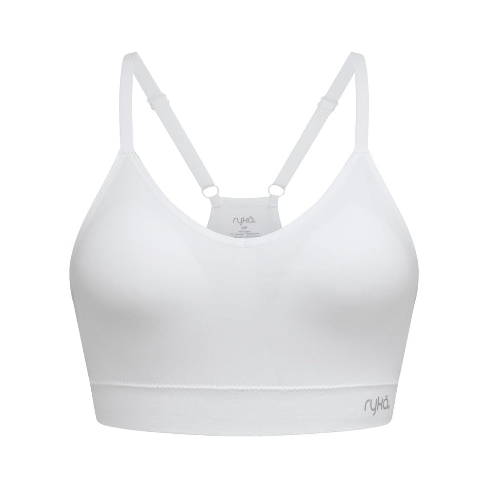 Ryka Brasier deportivo, camiseta de yoga, atlético, sostén deportivo, cuello en V sin costuras, paquete de 3