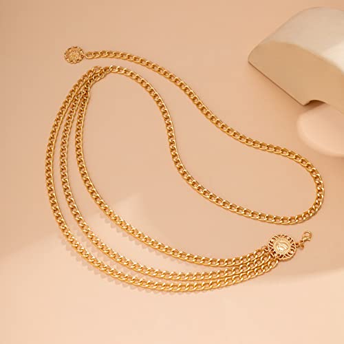 Gold Multi Layers Waist Chain for Women, Sexy Adjustable Chain, Ideal for Leggings, Shorts, Skirts, Dresses3