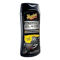 Meguiar’s G15812EU Ultimate Black Plastic Restorer - Kunststoffpflege Auto - Autopflege für Innen & Außen - hervorragender UV-Schutz und Glanz - Schutz vor dem Ausbleichen - 355ml