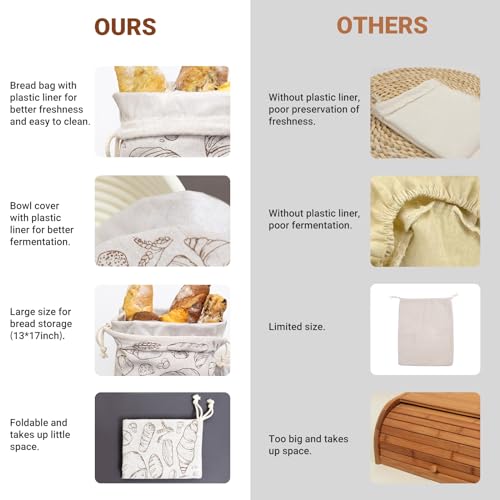 2 Pack Large Reusable Linen Bread Bags - image 4