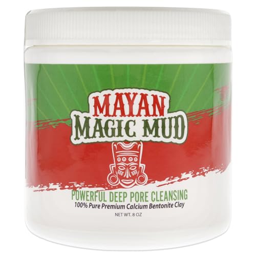 Mayan Magic Mud Powerful Deep Pore Cleansing Sodium Bentonite Clay, Natural Face Mask Peel For Men And Women