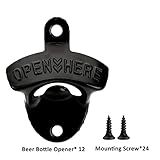 ZOOFOX 12-Piece Wall Mounted Vintage Metal Bottle Opener for Bar, KTV, Home and Outdoor - Image 3