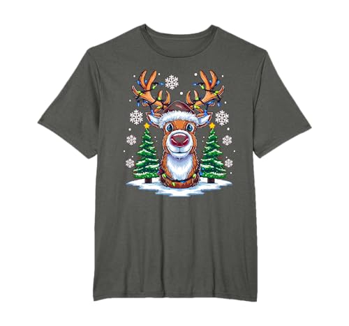 Weihnachten Geschenk Ugly Christmas Sweater Xmas Rentier T-Shirt für...