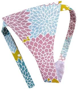 Amazon ふんどし パンツ 女子 女性用 Tバック ビキニ 菊 菊花繚乱 パステルカラー イエローベース 紐共バージョン 和装下着 通販