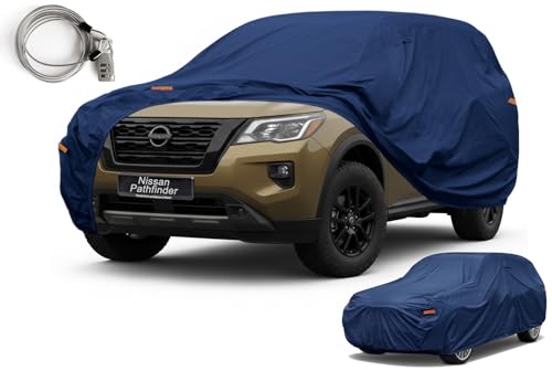 Image of Kaugung Custom Fit Car Cover for Nissan Pathfinder, Heavy Duty SUV Cover Waterproof All Weather Outdoor Protection, Breathable Full Exterior Cover with Vent