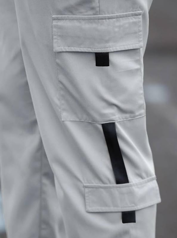 Image of Men's Lycra Blend Track Pants - Stretchable, Comfortable, Lightweight Joggers for Running, Gym, Casual Wear, Elastic Waistband, Full-Length Activewear Pants