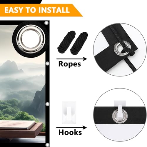 Pantalla de proyector plegable HD 16:9 120 pulgadas miniatura 3