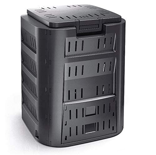 RG-Vertrieb Garten Komposter 220L Schwarz – robuster...