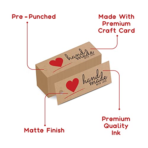 Image of Clickedin - Thank You Brown Tags for Packaging with String 50 Pieces