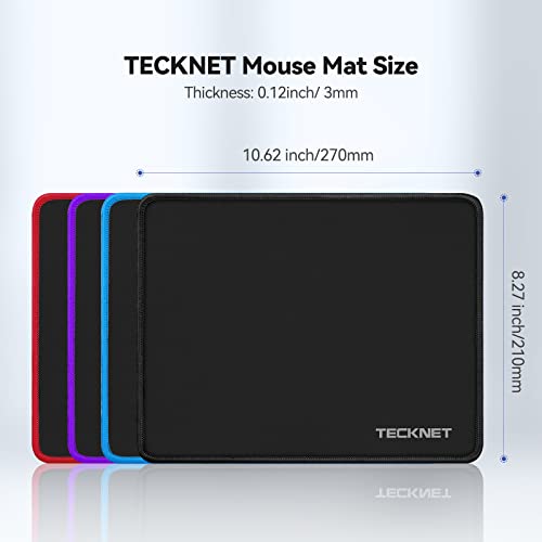 TECKNET Mouse Pad with Anti-fray Stitching