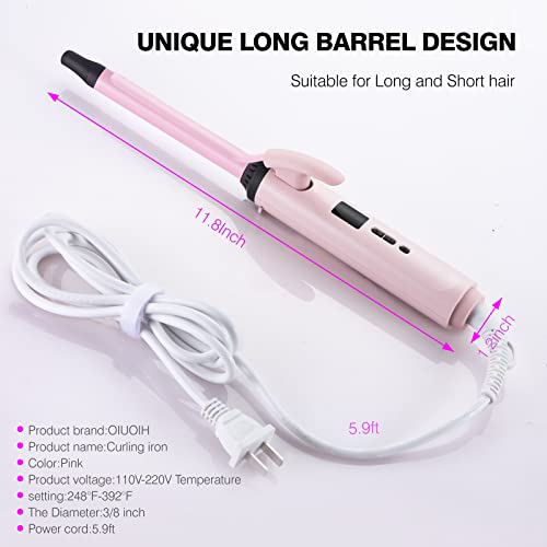 Curling Iron 3/4 Inch Barrel Curling Wand, Thin Hair Curling Iron For Short And Long Hair ,Dual Voltage Fast Heating Adjustable Temperature #TOP6