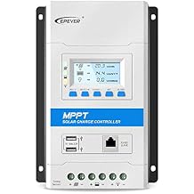EPEVER 20A MPPT Solar Charge Controller 12V/24V Auto Working Max PV 100V Modular Design Solar Panels MPPT Regulator with LED&LCD Display Double USB Port for Solar Home System