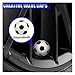 GAOLAOSY 4PCS Football Style Car Tire Valve Stem Caps, Dustproof Air Leakage Proof Tire Valve Stem Cover, Universal Vehicle Exterior Decoration Accessories for Car Truck SUV Bicycle (Soccer)