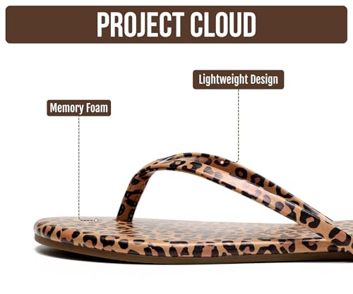 Image of Project Cloud Flip Flops for Women Footwear- Lightweight and Memory Foam Insole Sandals for Women 2026 - Durable Non-Slip Beach Essentials Flats for Women Sandals (Foundations)