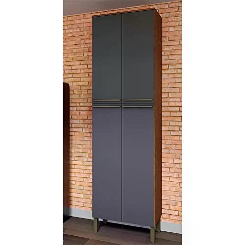 Paneleiro Duplo 4 Portas 100% Mdf Itália Espresso Móveis