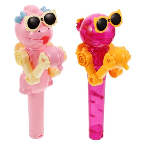 Abaodam Porta Lecca Lecca a Forma di Dinosauro 2 Pezzi Ventosa Porta Caramelle Interattivo per Bambini e Collezionisti Gioco Creativo per Festa e Condivisione