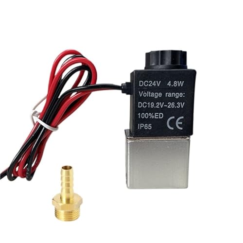 Électrovanne Laiton 24V 4mm vanne pneumatique 2 voies eau air 1/8" - 2
