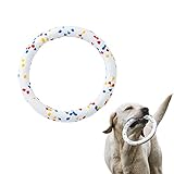 Small Dog Toy Flying Discs Interactive Training Ring for Tug of War Games Water Floating Dog Pool To