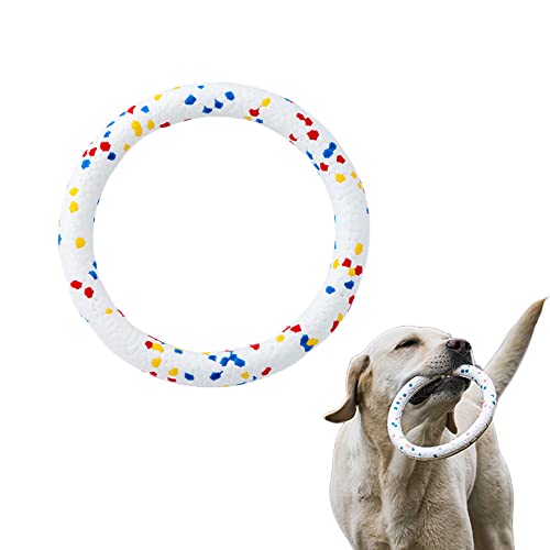 Small Dog Toy Flying Discs Interactive Training Ring For Tug Of War Games Water Floating Dog Pool Toys Puppy Chew Toy For Teething And Avoid Boredom, Diameter 7Inch #TOP3