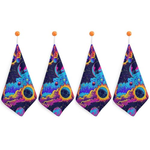Serviette séchage rapide lot de 4 serviettes rétro ultra absorbantes pour la douche