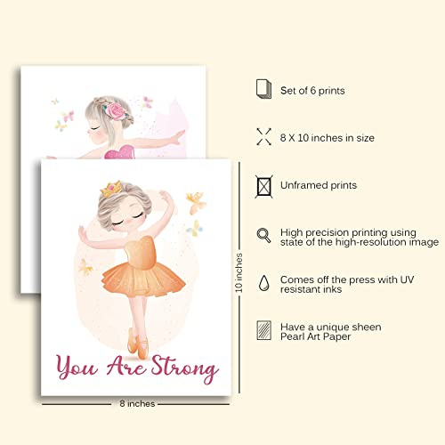 Mtl Hoe Ballet Girls Room Decor Ballerina Kids Room Decor For Girls Motivational Black Girl Wall Art Posters For Tween Girls Room, Girls Room Wall Art For Girls Bedroom (6 Pcs, 8 X 10 In Unframed) #TOP7