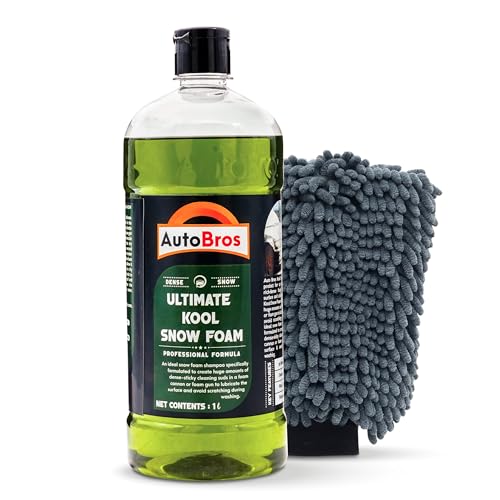 Image of Auto Bros Ultimate Kool Foam Car Shampoo 1Ltr | pH Neutral | Highly Effective on Dust & Grime | Super Dense, Extreme White | Concentrated | Works with Foam Cannon | 1:9 Dilution Ratio