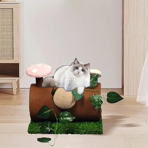 Meubles griffés ? Tunnel de chat avec balle de grattage interactive pour protéger votre salon - 5