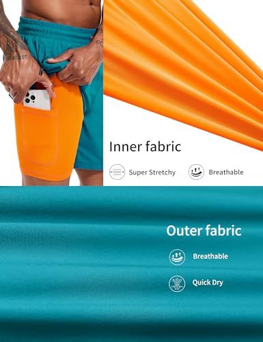 Short de bain pour homme premium à doublure compression confortable