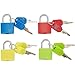 Mini Padlock Luggage Locks with Keys (4 Pack)