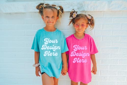INK STITCH Unisex Youth Kids 9018 Comfort Colors Garment Dyed Custom Printing Tees3