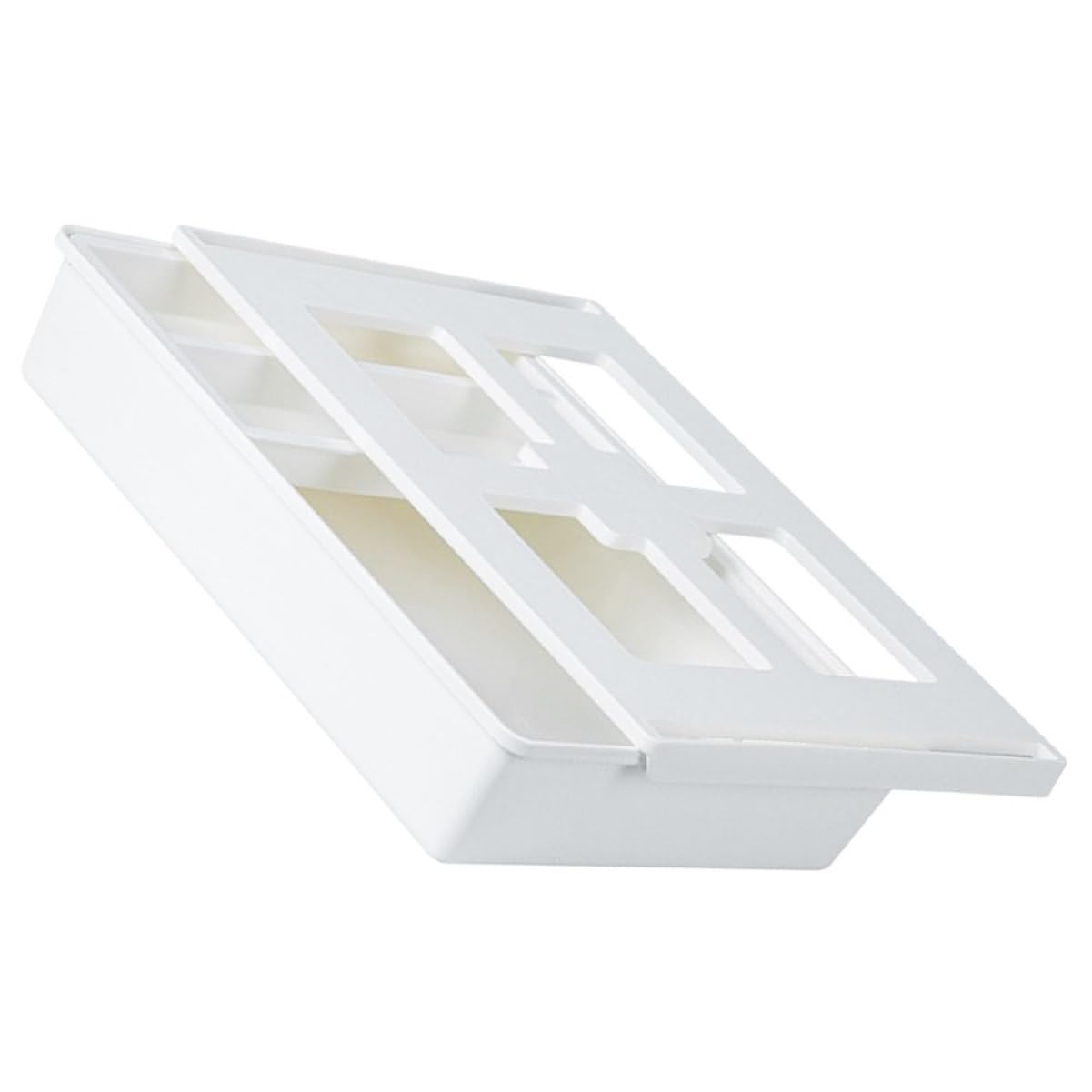 STOBOK Scatola Porta Oggetti in Plastica Resistente per Organizzatore Sotto la Scrivania Contenitore Salvaspazio per Cancelleria Strumenti Cosmetici