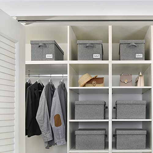 Image of GRANNY SAYS Traditional Dark Gray Lidded Home Storage Bins, Large (15.75 inchL x 12.25 inchW x 10.5 inchH), 3-Pack
