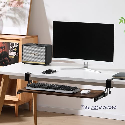 Conjunto de grampo e trilho de 30,5 cm para bandejas de teclado de madeira personalizadas DIY (apena