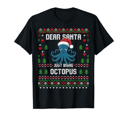 Dear Santa Octopus Christmas Ugly Xmas �Z�[�^�[ T�V���c
