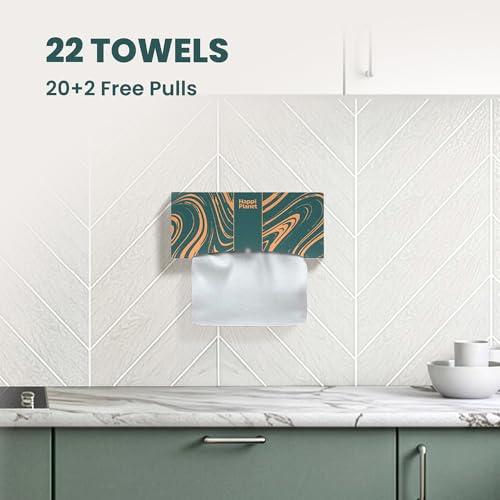 Image of Happi Planet | Reusable Kitchen Towels | (Pack of 2) 40 Pulls - 4000 Times Washable | Pull Wipe Wash Reuse | Highly Absorbent, Eco-Friendly, Non-Toxic | For Oil, Water, Tea, Ketchup & Flour Stains