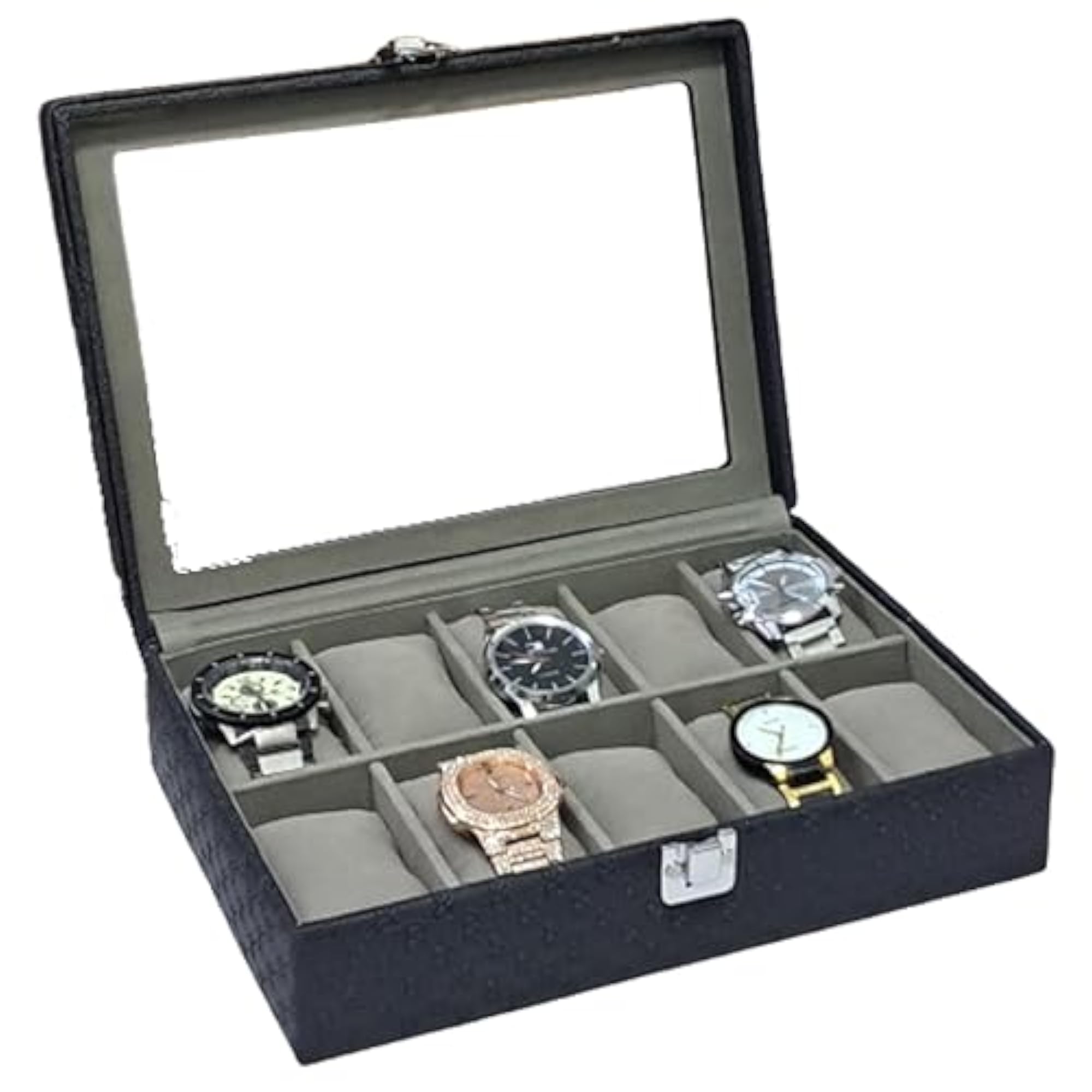 Premium 10 Grid Watch Case Organizer Box