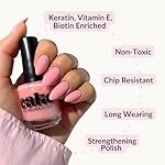CAKE Non Toxic Nail Polish for Women, Organic, Natural, Healthy, Vegan, Clean, Cruelty Free, Builder Gel Repair, Nail Strengthener and Growth, Set, Long Wearing, Chip Resistant, Quick Dry (Love Shack) - Image 2