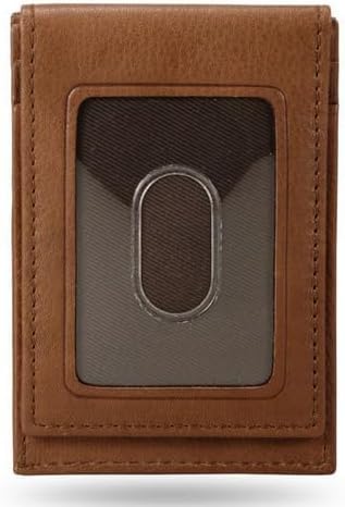 Rico Oklahoma City Thunder Brown Leather Front Pocket Slim Money Clip Wallet