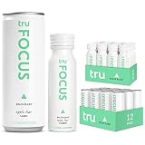 Tru Focus Sparkling Cans and Wellness Shots Bundle (12 Pack) - Caffeinated Energy Drinks with Nootro