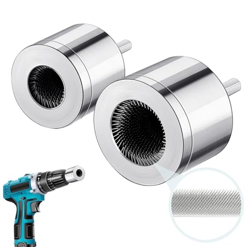 2PCS Copper Pipe Cleaner, 15+22mm Drill Tube Cleaning Brush, Upgraded Carbon Steel Efficient Pipe Cleaners Plumbing Pipe Deburring Tool for for Electric Drill Bit