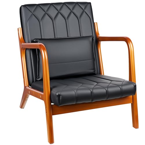 Sillón Confort Moderno Estructura Madera Negro miniatura 1