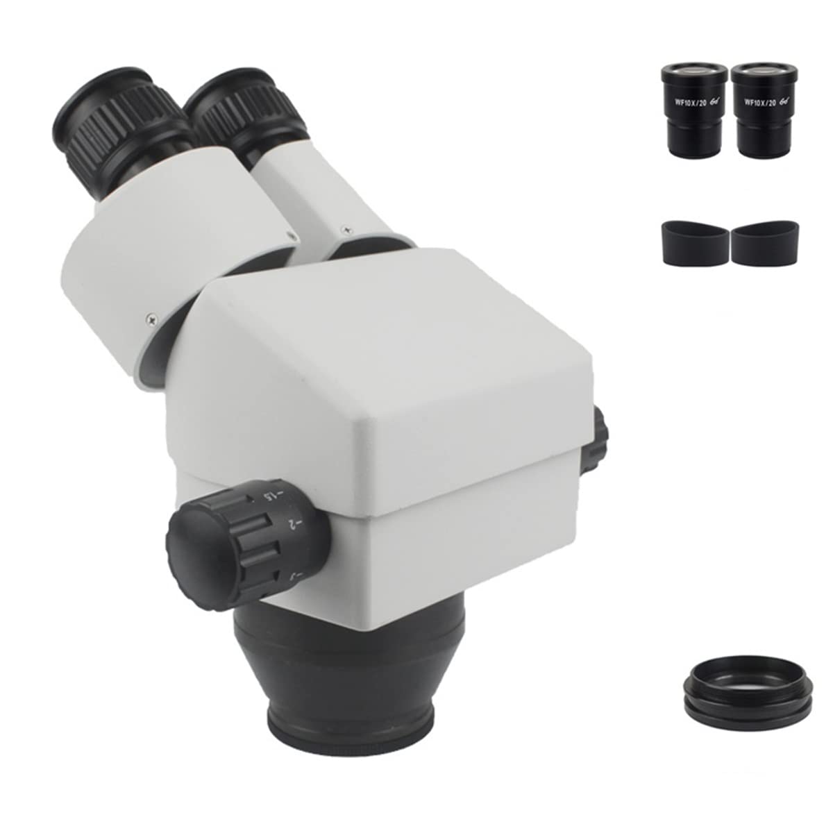 Microscopio 7-45x Microscopio estéreo Binocular Cabeza de ampliación del Zoom(7X-45X White)