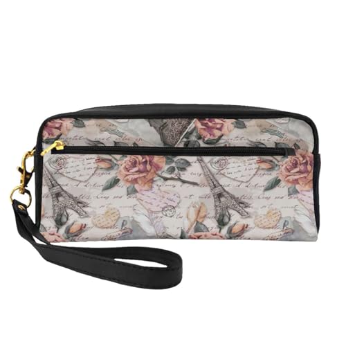 Trousse à crayons avec imprimé Tour Eiffel de Paris pour filles, étudiants, cosmétiques, pour l'école, le bureau, les voyages