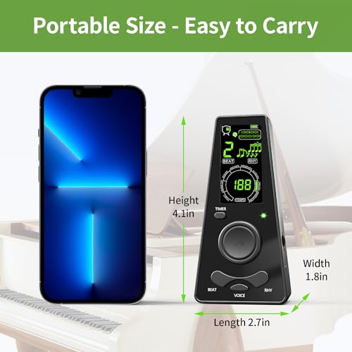 Electronic Digital Metronome for Musicians Piano Guitar Violin Instrument Volume & Beat Speed Adjustable Universal - Thumbnail 6